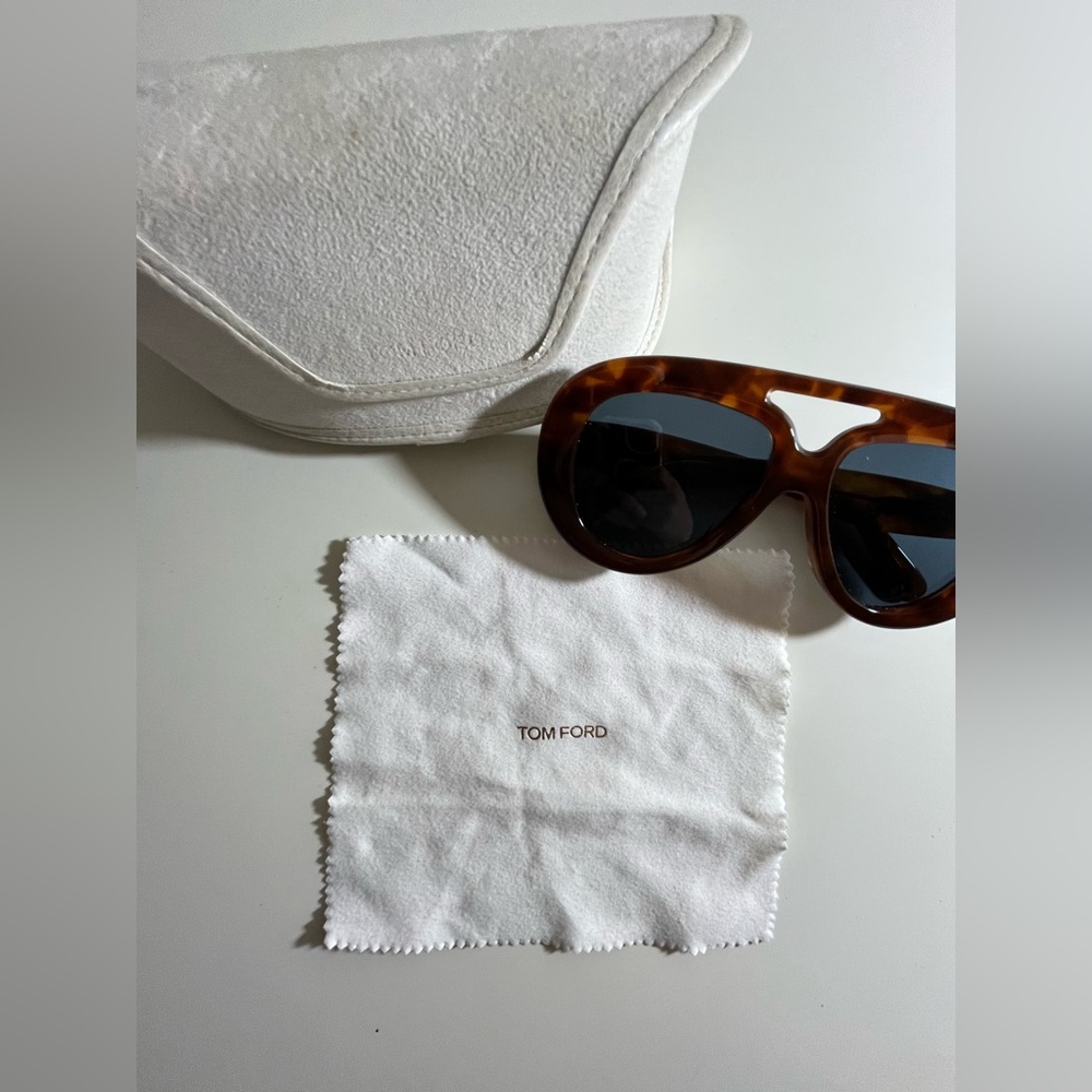 Tom Ford Brown Sunglasses with White Case